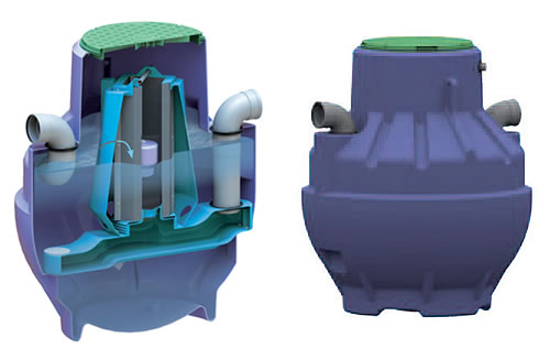 Uniktn kruhov konstrukn een odluovae ropnch ltek, TechneauSphere s novm konceptem ndoby, koalescennm filtrem, pojetm toku vody uvnit. Produkt 3v1.