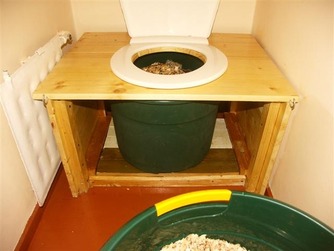 Obr. 8c: Příklady bezvodých zařizovacích předmětů – kompostovací toalety [1]