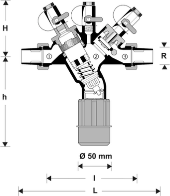 Zábrana proti zpětnému průtoku s kontrolovatelným redukovaným tlakovým pásmem BA