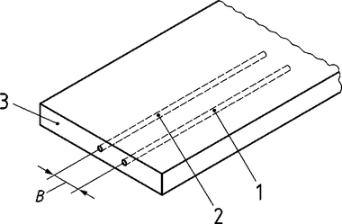 Obr.&nbsp;2b Minimálna vzdialenosť medzi súbežne vedeným potrubím pitnej vody a rúrkami teplej vody v&nbsp;podlahe