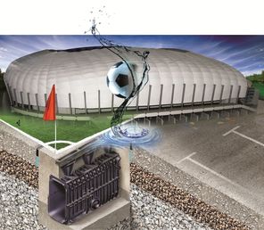 Hauraton odvodovac systm stadiony Mistrovstv evropy (ME) ve fotbale 2012 RECYFIX®HICAP®F