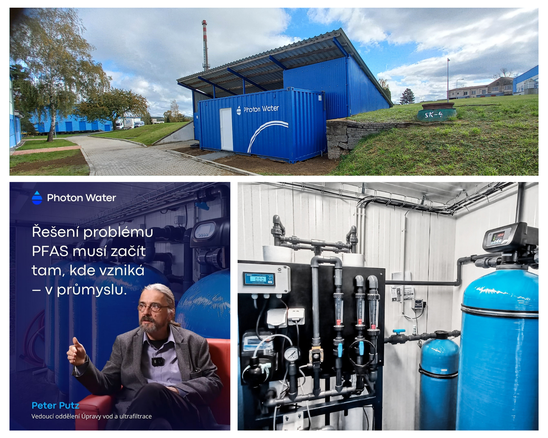 Technologie pro čištění a recyklaci průmyslových vod zatížených PFAS